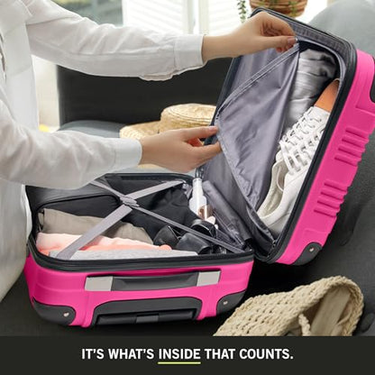 Kenneth Cole REACTION Out of Bounds Lightweight Hardshell 4-Wheel Spinner Luggage, Magenta, 24-Inch Checked - color: Magenta, size: 24-Inch Checked