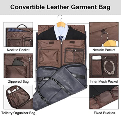 Garment Bags for Travel, 45L Carry-On Convertible Duffle with Strap - color: C-Blue