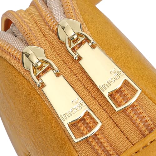 INICAT Small Crossbody Bags for Women, Mini Travel Sling Purse - color: Golden Yellow, size: Small