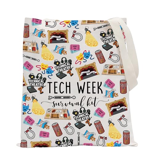POFULL Theatre Tech Week Gift Tech Week Survival kit Tote Bags Theatre Lover Gift (Tech Week Tote Bag) - color: Tech Week Tote Bag
