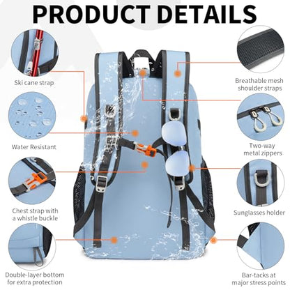 Lightweight Foldable 35L Everyday Backpack, Packable Daypack (Sky-Blue) - color: 35l-sky-blue