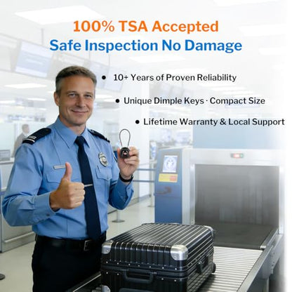 Forge TSA Approved Luggage Locks Ultra-Secure Dimple Key Travel Cable Locks with Zinc Alloy Body- 4 Locks, Black, Blue, red, Green. - size: Color 4 Locks