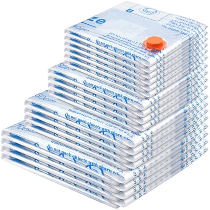MEIQIHOME Vacuum Storage Bags, Space Saver Sealer Bags,Vacuum seal bags for clothing, Pillows, Comforters, Blankets, Bedding,Travel,18 COMBO - size: 18 Combo