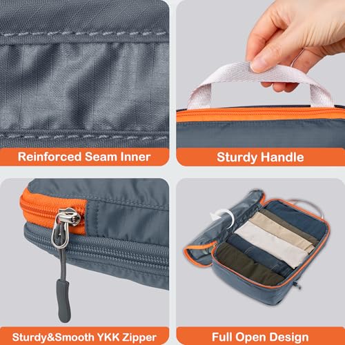 Cipway Compression Packing Cubes for Travel (8 Piece,Grey) - color: Grey, size: 8PCS