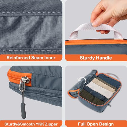 Cipway Compression Packing Cubes for Travel (8 Piece,Grey) - color: Grey, size: 8PCS