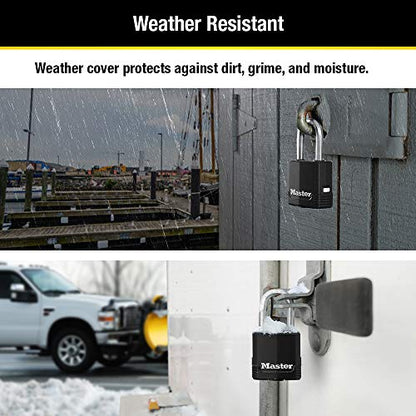Master Lock Magnum Outdoor Padlock, Heavy Duty Keyed Lock M115XDLF - size: 1 Pack, style: Padlock