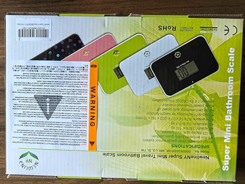 Auto Step On Super Mini Travel Bathroom Scale, 5.25" x 8.5" SBB0638SM: Twendy Wave - color: Trendy Wave