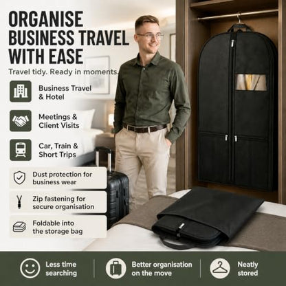 Garment Bag, 54 Inch for Men, Closet Travel, Suit Cover, Window, Hotel Use - size: (1 set ) 54" Garment Bag