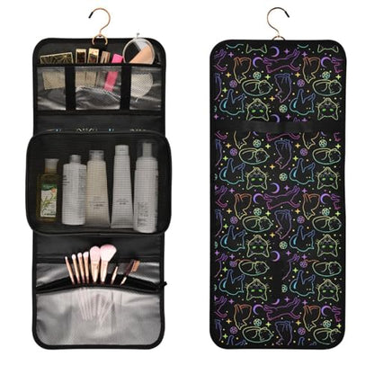 MNSRUU Toiletry Bag Rainbow Leopard Cheetah Hanging Makeup Bag for Toiletries 3 PCS Travel Toiletry Organizer Bags Portable Clear Toiletry Kit - color: Leopard 01