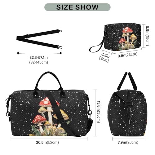 Mushroom Quilted Travel Bags Weekender Duffle Bags - color: Color 16