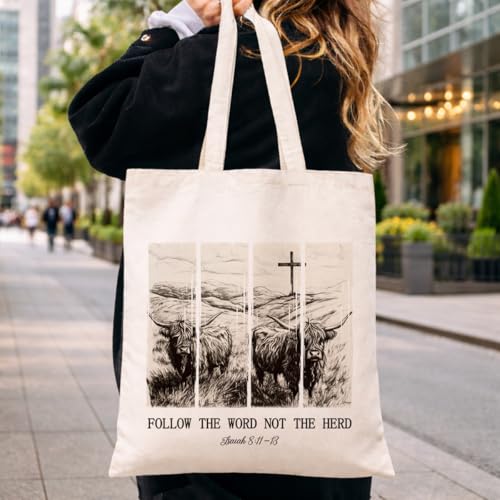 Book Lover Tote Bag with Funny Reading Quote Bag - color: Cow