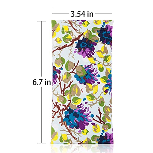 TRIUMPH VISION Eyeglass Case Glasses Case Soft Sunglass Pouch Sleeve 3 Pack - color: Flowers