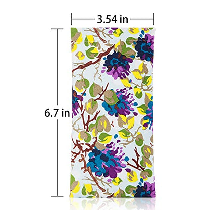 TRIUMPH VISION Eyeglass Case Glasses Case Soft Sunglass Pouch Sleeve 3 Pack - color: Flowers