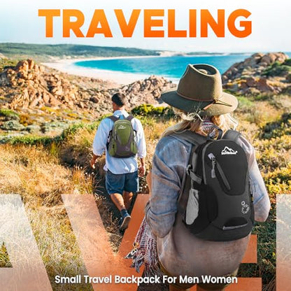sunhiker Small Hiking Backpack Women Men 20L Lightweight Travel Backpack Daypack Casual Backpack For Cycling Outdoor Camping - color: Navy Green