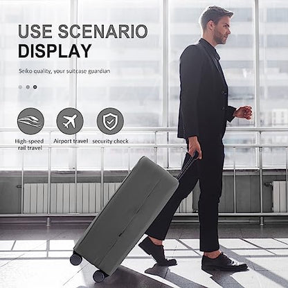 Travel Luggage Cover - Scratch-Resistant Fit 19-31 Inch Suitcase Protector (Slate Gray, M(24-25 inch)) - color: Slate Gray, size: 24-25 inch