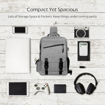 Leaper Crossbody Messenger Bag for Men: 13L Multi-pocket Satchel Sling Bags - color: Grey