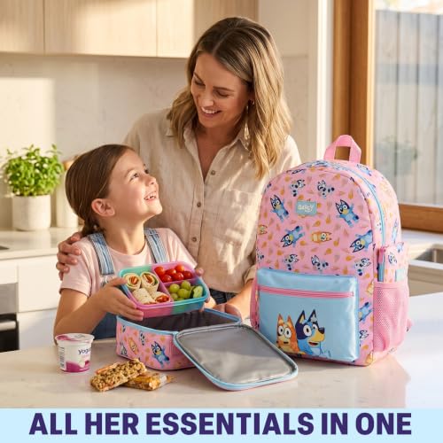 Get Trend Bluey Girls Backpack, Lunch Bag, Pencil Case, Water Bottle - color: Multi Bluey