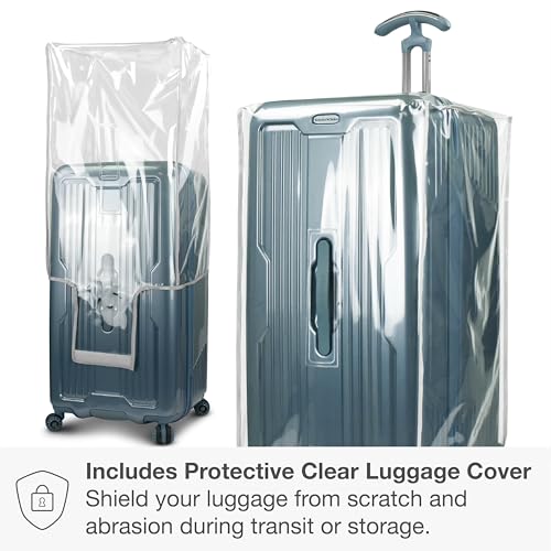 Traveler's Choice Ultimax II Polycarbonate Hardside Luggage with Spinner Wheels, Rose Pink, 31-Inch Large Trunk - color: Rose Pink, size: 31-Inch Large Trunk