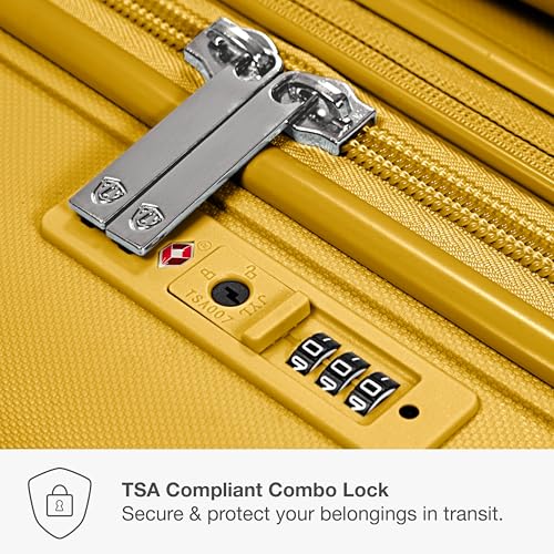 Traveler's Choice Pagosa Hardshell Expandable Luggage with Spinner Wheels, Yellow, 27-Inch Medium - color: Yellow, size: 27-Inch Medium