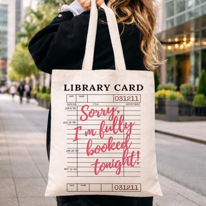 Book Lover Tote Bag with Funny Reading Quote Bag - color: Book 03