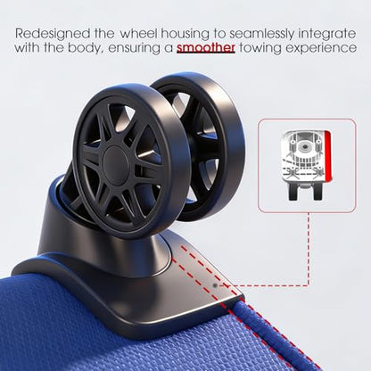 LIGHTGO Ultra Light 3-Piece Softside Set, Expandable, TSA Lock Navy blue - color: Navy Blue, size: 3-Piece Set