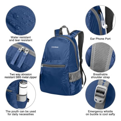 G4Free 30L Packable Travel Hiking Backpack for Men Women - color: Blue, size: 30L