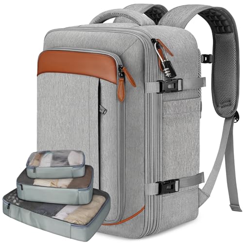 Vancropak Carry On Backpack for Airplanes, Flight Approved Travel Backpack - color: Grey