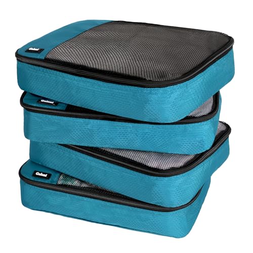 Packing Cubes for Travel,4 Set Packing Cubes for Suitcases,Lightweight Mesh Luggage Organizer Bag with Double Zipper,Blue - color: Blue