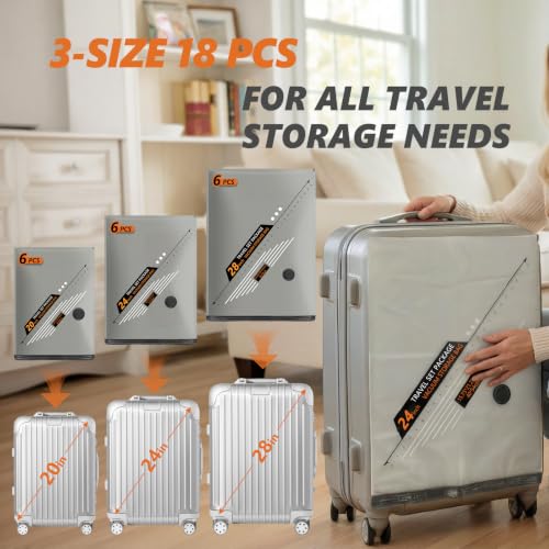 Rechargeable Wireless Pump Travel Vacuum Bags Set - size: 18 Combo Size