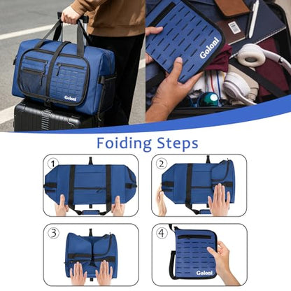 65L Foldable Duffle Bag for Travel, Large Durable Travel Duffel Bag - color: Blue, size: 65L