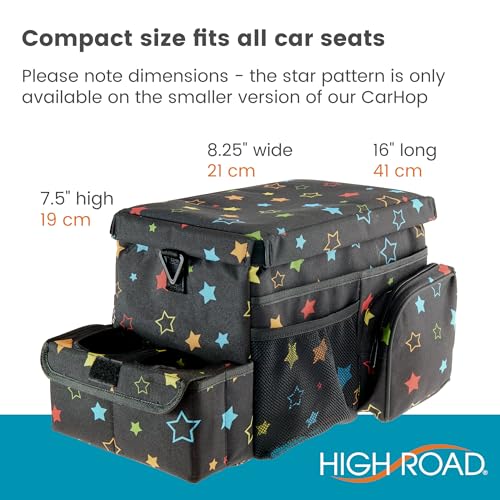 High Road CarHop 자동차 캐디 오거나이저, 쿨러 및 컵 홀더 포함 - color: 별