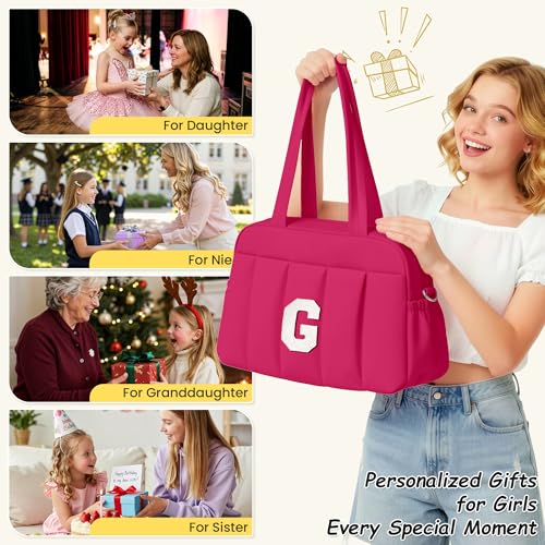 16Th Birthday Gifts for Girls-Dance Bag, Kid Weekend Overnght Bags - color: Hotpink, style: K
