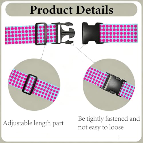 2Pcs Polka Dot Luggage Straps Colorful for Suitcases 23.6"-35.4" - color: Polka Dot