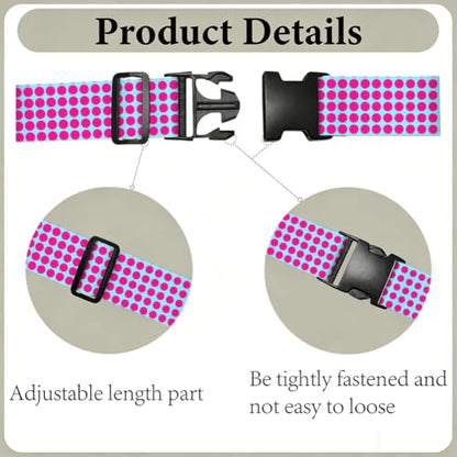 2Pcs Polka Dot Luggage Straps Colorful for Suitcases 23.6"-35.4" - color: Polka Dot