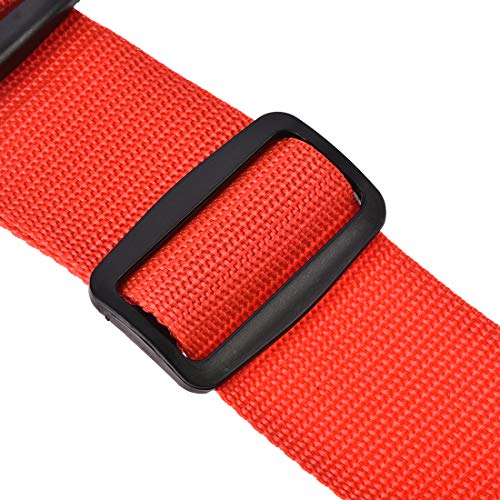 uxcell Luggage Straps Suitcase Belts with Buckle Label, 2x78 2Mx5cm Adjustable PP Travel Bag Packing Accessories, Red 2Pcs - color: Red