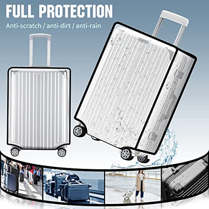 FF1 Luggage Protector Suitcase Cover PVC Bag Dust Proof Travel Suitcase Fits Most 20" - size: 20"