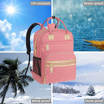 Tenot Diaper Bag Backpack for Women with Insulated Pockets Pink - color: Pink, style: Standard
