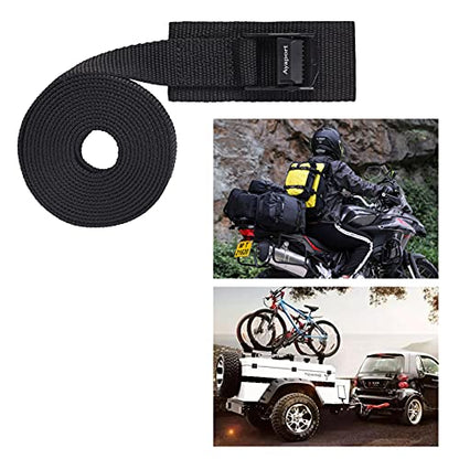 Ayaport Lashing Strap Tie Down Straps with Adjustable Cam Buckle Nylon Cinch Strap for Packing Cargo, Bike, Luggage Black 6 Pcs (Black, 1'' x 12') - size: 1" x 12'