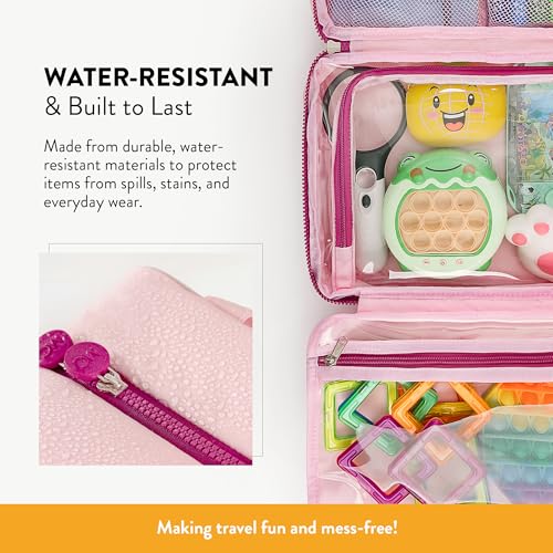Mothercould Large Kids Travel Organizer, Hanging Bag With Hook, Pink - color: Pink, size: Large