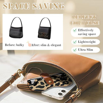 Eyewear Clutch Glasses Case with Clip Soft Leather Sunglasses Bag - color: Bn Yellow, size: X-Large, style: Leopard