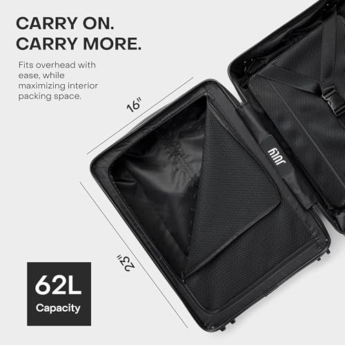 July Carry On Max 확장 가능한 슈트케이스, 항공사 승인, 54.6cm(21.5인치), 섀도우 - color: 섀도우