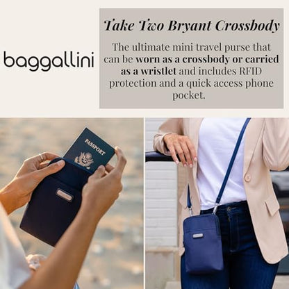 Baggallini The New Classic Collection Take Two RFID Bryant Crossbody - color: Dusty Mauve