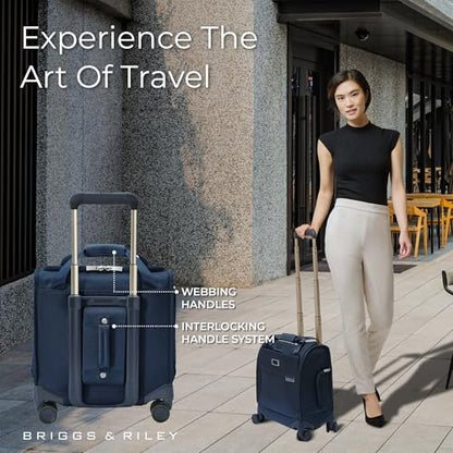 Briggs & Riley Baseline Cabin Softside Spinner Carry-On, Navy - color: Navy, size: 16" Cabin Bag