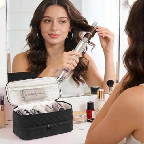 Hair Travel Carrying Case Compatible with Shark Flex Style/Dyson Airwrap - color: Black