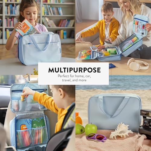 Mothercould Large Kids Travel Organizer, Hanging Bag With Hook, Blue - color: Blue, size: Large