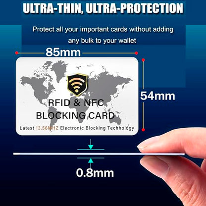 SaiTech IT 5 Pack RFID Blocking Card for Credit Debit ID Card, WM White - color: White WM