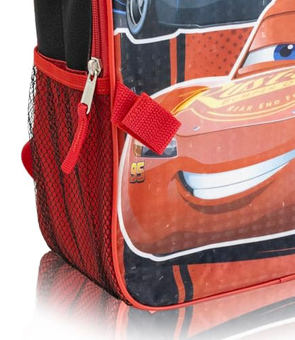 Disney Pixar Lightning McQueen Backpack with Lunch Box Set for Kids - color: Cars