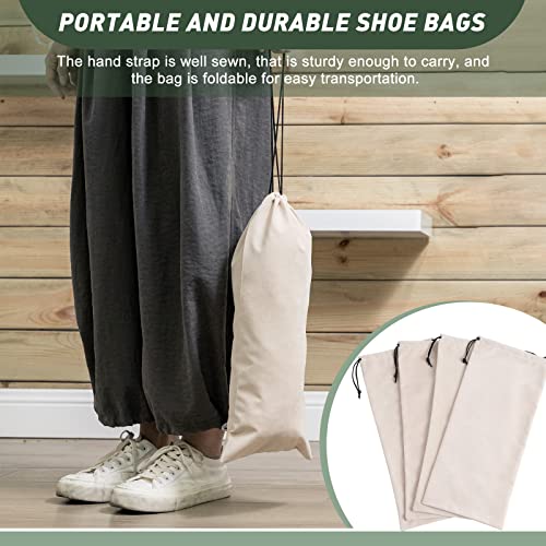 Kenning 12 Pcs 8 x 17 in Single Shoe Bags for Travel with Drawstring