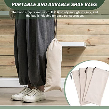 Kenning 12 Pcs 8 x 17 in Single Shoe Bags for Travel with Drawstring