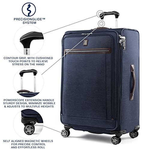 Travelpro Platinum Elite Checked Luggage Spinner, True Navy, 29-Inch - color: True Navy Blue, size: Checked-Large 29-Inch